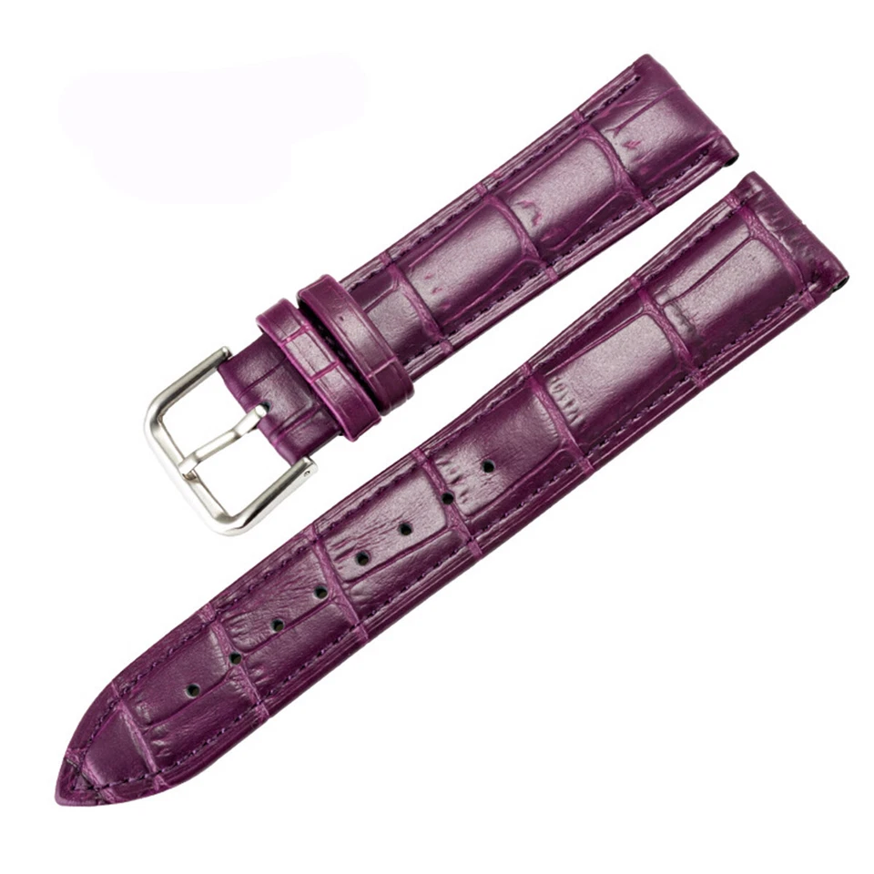 Genuine Leather Watch Strap Band 12 14 16 18 20 22mm Stainless Steel Buckle Hot - Image 1 of 1