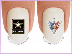 Nail Art 5651 emblema militar del ejército de EE. UU. tobogán de agua calcomanías de uñas transferencias - Imagen 1 de 3