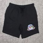 Five Nights at Freddys Shorts Adult Medium Black Solid Sweat Video Game Mens