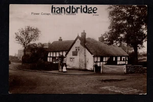 Overton, Flower Cottage - near Frodsham - real photographic postcard - Foto 1 di 2