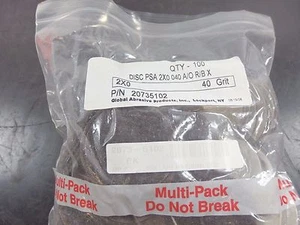 Discos PSA Global Abrasive Products 20735102 A/S 40 Grano 2" Diámetro (Paquete de 100) - Imagen 1 de 3