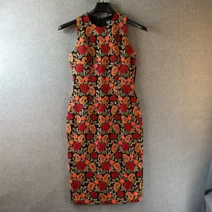 Abito tulipano Venere donna US 8 UK 14EUR 40 multicolore tutto ricamato floreale - Foto 1 di 15