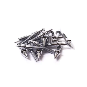 M7 32mm Chrome Spiked 3PC Wheel Split Rim Assembly Bolts BBS RS OZ Schmidt RH - Imagen 1 de 15