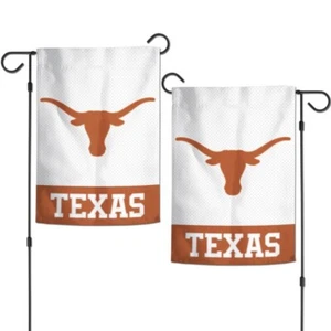 TEXAS LONGHORNS 2 SIDED EMBROIDERED APPLIQUE GARDEN FLAG 12.5"X18" NCAA - Picture 1 of 1