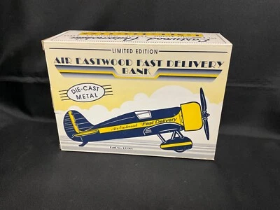 Spec Cast "Air Eastwood Fast Delivery" Die Cast Metal Airplane Bank, New in Box! - Image 1 of 3