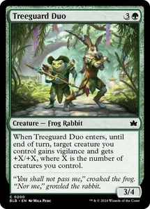 MTG Treeguard Duo Bloomburrow C Creature Frog Rabbit NM - Picture 1 of 2