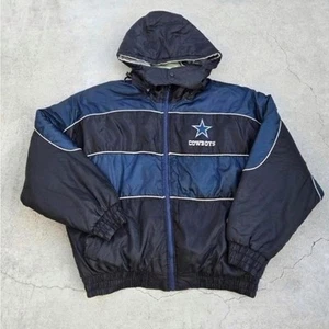 Vintage 90er Dallas Cowboys Herren Größe XL blau Retro Dallas Cowboys gefütterte Jacke - Bild 1 von 5
