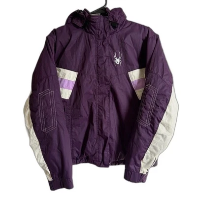 Spyder Kids Puffer Jacket in Purple and White Youth 14 - Image 1 of 4