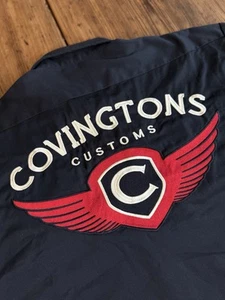 Covingtons Customs Dickies Work Shirt Embroidered Logo SS Hot Rods Car Motorcyle - Picture 1 of 12