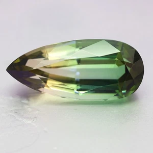 33.48Ct Fabulous Natural Unheated Pear Shape Bi-Color Tourmaline From Mozambique - Picture 1 of 2