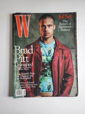 Brad Pitt Steven Klein Shoot Rare Vintage W Magazine 1999 Fight Club Fashion - Image 1 of 4