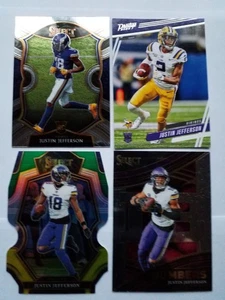 Lote de tarjetas de novato Justin Jefferson - Select & Prestige RC 2020 y troquelado 2022 +1 - Imagen 1 de 1