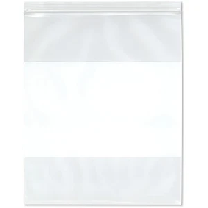 Plymor 10"x12", 6 Mil Industrial Duty White-Block Zipper Reclosable Plastic Bags - Picture 1 of 3