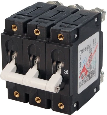 Blue Sea - 7288-BSS Circuit Breaker CA3Toggle 60A Wht (1EA) - Image 1 of 2