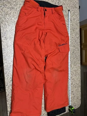 O'Neill оранжевый размер 8 изолированный водонепроницаемый Snowpants лыж нагрудники сноуборда брюки б/у в отличном состоянии - Изображение 1 из 4