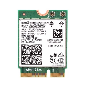 Renew Intel AX201NGW WiFi 6 M.2 CNVIO Dual-Band 3000Mbps WiFi Bluetooth - Picture 1 of 2