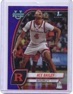 2024 Bowman Chrome University 1st Bowman Ace Bailey Purple Refractor #/399 - Picture 1 of 2