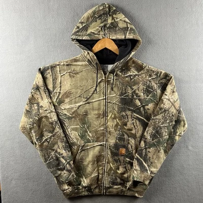 Moletom Carhartt com capuz masculino L Realtree camuflado camuflado lã zíper completo vintage - Imagem 1 de 4