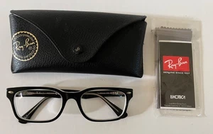 Ray-Ban Eyeglasses RB 5286 2034 Black Flex 51-18-135, Case, D. Cloth FRAMES ONLY - Picture 1 of 5