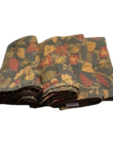 "Juego de 4 servilletas de tapiz Midori de caja y barril hojas de otoño mezcla de algodón de 18x18""" - Imagen 1 de 4