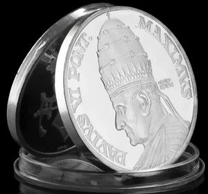 USA MEDAL BU POPE (PAUL) PAVLVS VI PONT. MAXMVS BUST OF POPE PAUL VI FACING LEFT - Picture 1 of 2