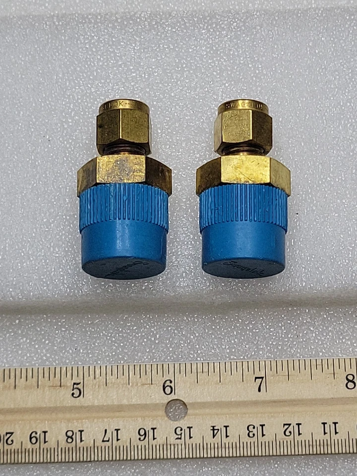 Swagelok Brass 1/4" Tube OD x 1/2" Mnpt Tubing Adapter B-400-1-8 NOS 2 Pack - Image 1 of 1