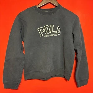Ralph Lauren Polo Jeans Boys Black Crewneck Sweatshirt Size S - Picture 1 of 6