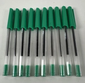 Consortium Green Ball Point Pen Medium Tip Ballpoint Pens Green Ink x 10 - Picture 1 of 7