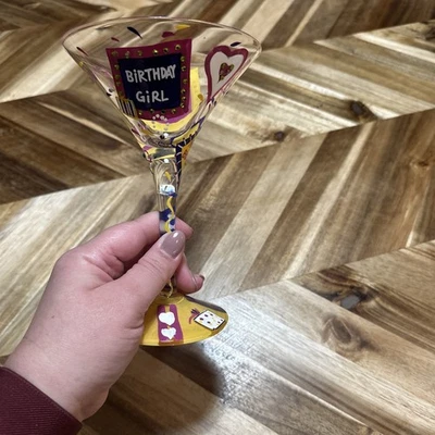 LOLITA Cumpleaños Niña Martini Vaso Love My Martini Pintado a Mano con Receta Foto 1 de 4