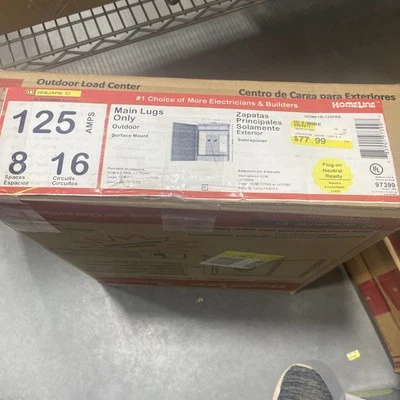 Centro de carga principal Square D HOM816L125PRB Homeline, Nema 1, 125 Amp 6994677 Foto 1 de 4
