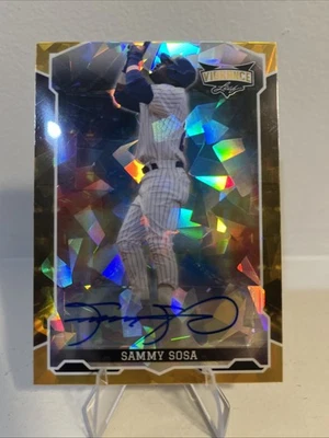 2022 Leaf Vibrance Sammy Sosa #BA-SS1 Gold Crystals 1/1 - Image 1 of 4