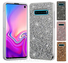 For Samsung Galaxy S10 - Diamond Shock Proof Dual Layer Armor Cover Case