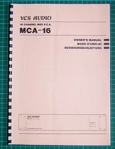 YES AUDIO MCA-16 sixteen Channel MIDI VCA Owner's Manual English/French/German - Picture 1 of 3