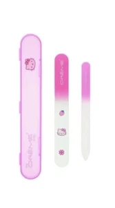 Juego de limas de uñas de vidrio premium The Creme Shop x Hello Kitty rosa nuevo en caja - Imagen 1 de 2