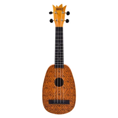 Mahalo Engraving Series Soprano Ukulele - Pineapple (Transparent Brown) - image 1 of 2