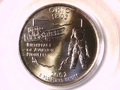 2002 D Washington Ohio State Quarter PCGS MS 67 Ohio 21154779 - Image 1 of 3