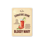 Bloody Mary Metal Signature Drink Metal Sign