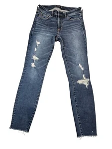 Jeans Abercrombie & Fitch donna vita media super skinny Harper alla caviglia taglia 00 - Foto 1 di 7