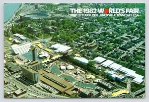 Aerial View Energy Theme 1982 World's Fair Knoxville TN VTG Unposted Postcard - Picture 1 of 2