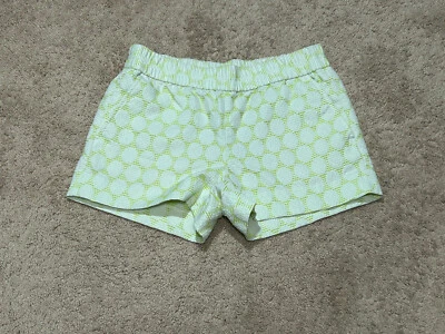 Shorts feminino J Crew tamanho 2 tecido texturizado multicolorido bolsos elásticos na cintura - Imagem 1 de 4