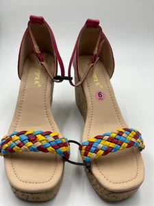 Allegra K Women's Platform Braided Woven Wedge Heels Size 9 - Picture 1 of 7