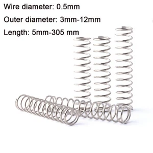 Druckfeder 304 Edelstahl Druck kleine Feder, Drahtdurchmesser 0,5 mm - Bild 1 von 12