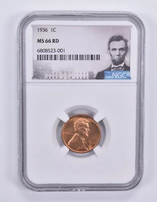 1936 Lincoln Wheat Cent MS66 RD NGC Special Label - Image 1 of 4