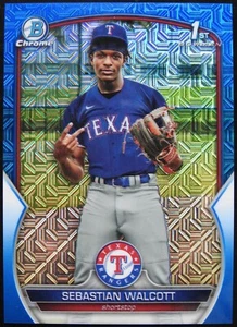 2023 Sebastian Walcott 1° Bowman Cromo Blu Mojo Mega Rifrattore /150 #BCP-189 - Foto 1 di 3