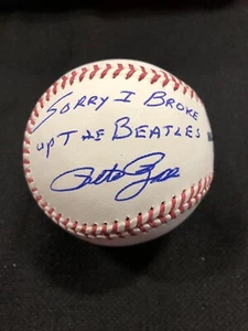 Pete Rose OMLB Baseball Phillies Reds “I’m sorry I broke up the Beatles" JSA B - Picture 1 of 4
