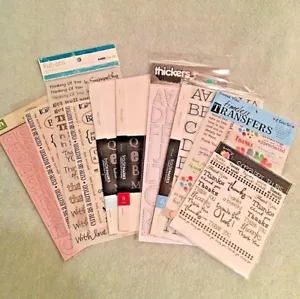 Posten 10 Pakete Press on / Stick on / Rub on Zahlen, Buchstaben & Grafiken - Bild 1 von 1
