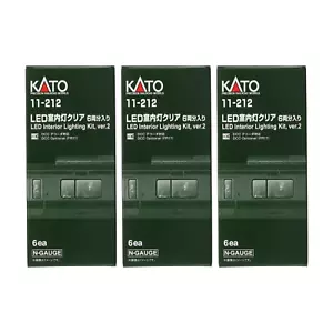 KATO N Gauge LED Interior Light Clear 6-Car Set 11-212 Model Train 3 Pack - Picture 1 of 3