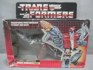 Transformers G1 Dinobot SWOOP 100% Complete w/ Box 1985 Vintage Takara - Picture 1 of 23