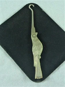  WONDERFUL  ANTIQUE  ESTATE FIGURAL BIRD GLOVE BUTTON HOOK ST# 17607 - Imagen 1 de 3