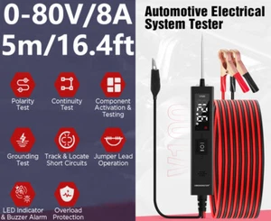 Probador de sonda de circuito de alimentación de 16,4 pies 0 V-80 V DC buscador de cortocircuitos automotrices - Imagen 1 de 14